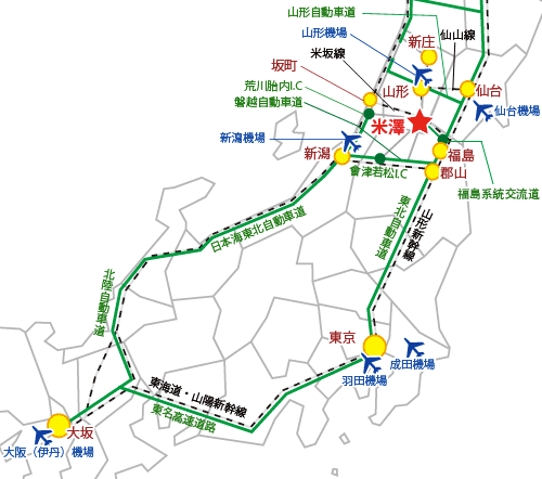 米澤交通地圖